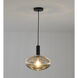 Canada 1 Light 12 inch Black and Antique Gold Pendant Ceiling Light